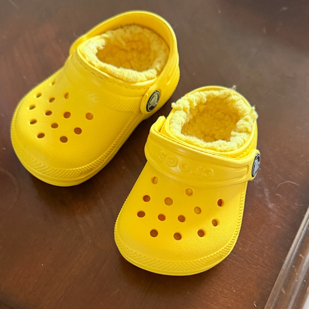 CROCS Kids Yellow Slippers